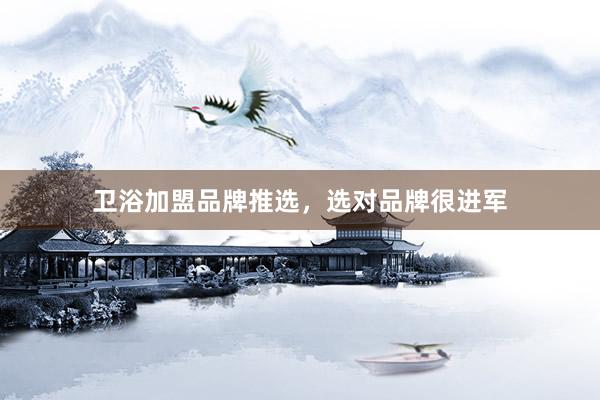 卫浴加盟品牌推选，选对品牌很进军