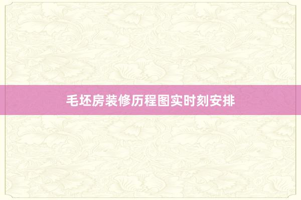 毛坯房装修历程图实时刻安排